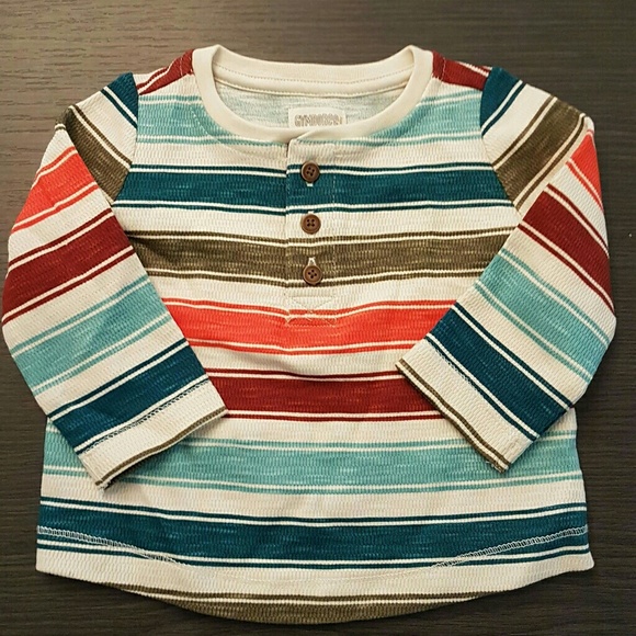 Gymboree Baby Boy top Shirt striped NWOT 3-6 mths - Picture 1 of 5